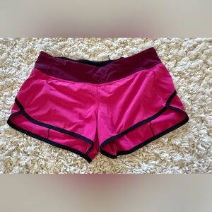 lululemon athletica Pink and Black Athletic Shorts